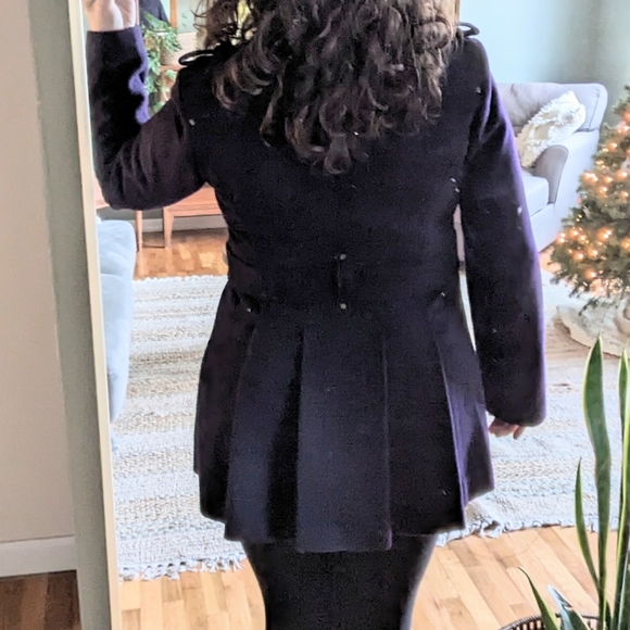 Purple Double-Breasted Coat - Picture 4 of 5